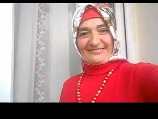 Turecki babcia w hidżabu