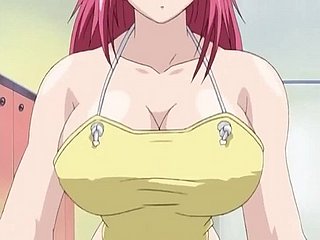 Busty kobiety mają nieocenzurowane trójkę Anime Hentai