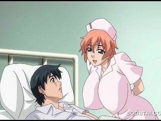 Busty hentai pielęgniarka bani i jeździ kogut w anime wideo