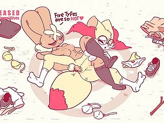Pokemon Lopunny Dominating Braixen in Wrestling  away from Diives