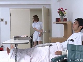 Restless hospital porn motivation a hot Japanese nurse with the addition of a in the event that