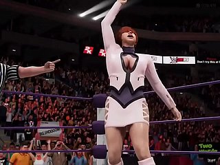 Cassandra boscage Sophitia vs Shermie boscage Ivy - ¡Terrible final! - WWE2K19 - Waifu Wrestling