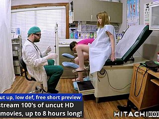 Shy Lulu Bean hecho para masturbarse frente a la enfermera del doctor Tampa, Aria Nicole